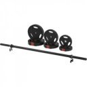 Kétkezes súlyzókészlet műanyag borítással 20 kg