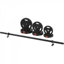 Kétkezes súlyzókészlet műanyag borítással 20 kg