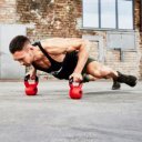 Kettlebell gumírozott 2 kg piros