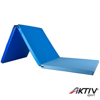 Összehajtható fitnesz matrac Gymstick 180x60x4 cm kék