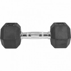 Hatszögletű gumírozott kézisúlyzó 6 kg