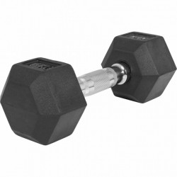 Hatszögletű gumírozott kézisúlyzó 6 kg Fitness Gorilla Sports