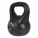 Kettlebell műanyag borítású 16 kg fekete