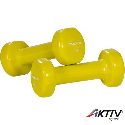 Kézisúlyzó vinyl MOVIT 2x1 kg sárga