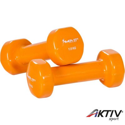 Kézisúlyzó vinyl MOVIT 2x1,5 kg narancs