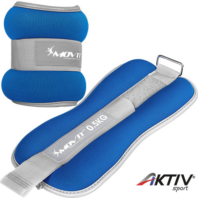 Csukló- és bokasúly neoprén MOVIT 2x3 kg kék