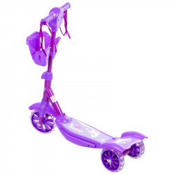Háromkerekű roller kosárkával lila