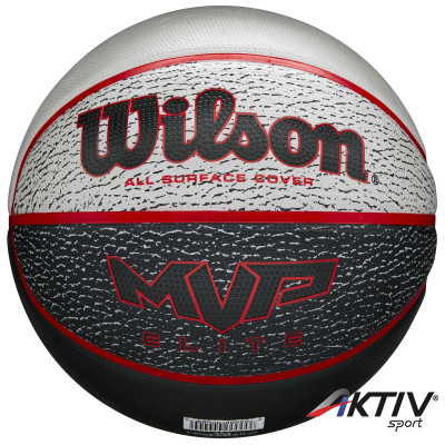 Kosárlabda Wilson MVP Elite gumi 7-es méret ezüst-fekete-piros