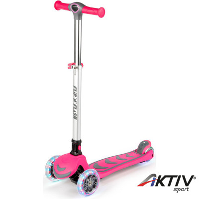 Négykerekű roller Amaya Flip and Flash rózsaszín