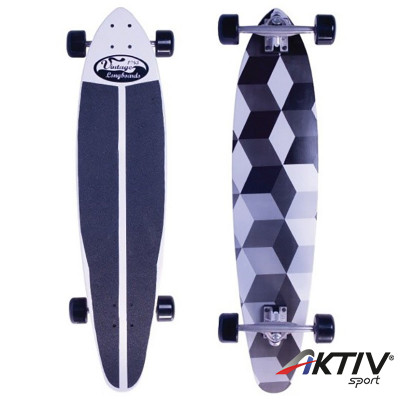 Longboard gördeszka Amaya 1963 fehér-fekete