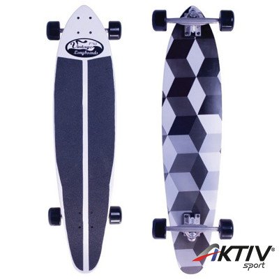 Longboard gördeszka Amaya 1963 fehér-fekete