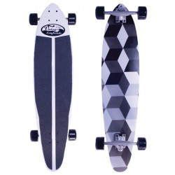 Longboard gördeszka Amaya 1963 fehér-fekete Sportszer Amaya