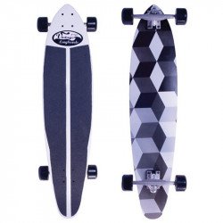 Longboard gördeszka Amaya 1963 fehér-fekete Sportszer Amaya