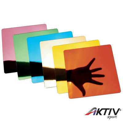 Akril tükör szett Amaya 6 db 15x15x0,15 cm színes