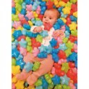 Medencefeltöltő labda Amaya szivecske és csillag formájú