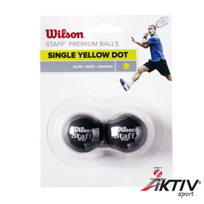 Squash labda Wilson Staff sárga 2 db