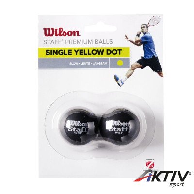 Squash labda Wilson Staff sárga 2 db