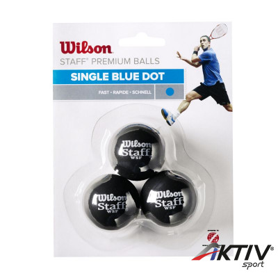 Squash labda Wilson Staff kék 3 db