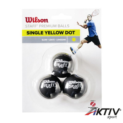 Squash labda Wilson Staff sárga 3 db