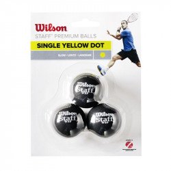 Squash labda Wilson Staff sárga 3 db Sportszer Wilson