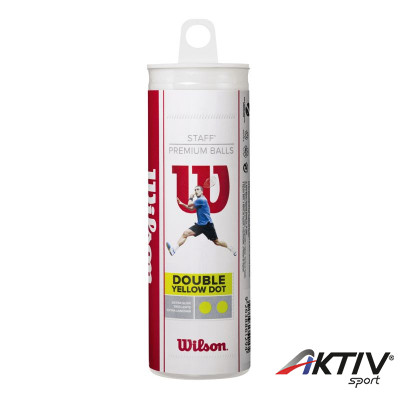 Squash labda Wilson Staff 2 sárga pöttyös csőben 3 db