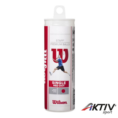 Squash labda Wilson Staff piros csőben 3 db