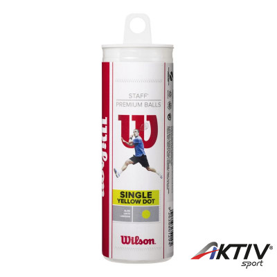 Squash labda Wilson Staff sárga csőben 3 db