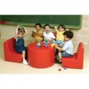 Óvodai szivacs asztal székekkel gyerekeknek Amaya
