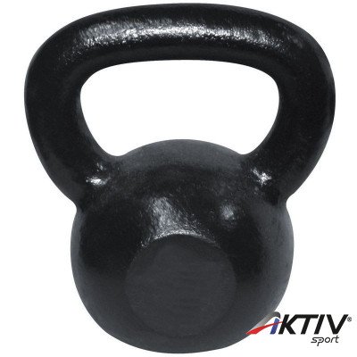 Szépséghibás kettlebell Robust fekete vas 8 kg
