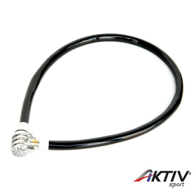 Kerékpárzár számzáras Velotech 4,5x650 mm fekete