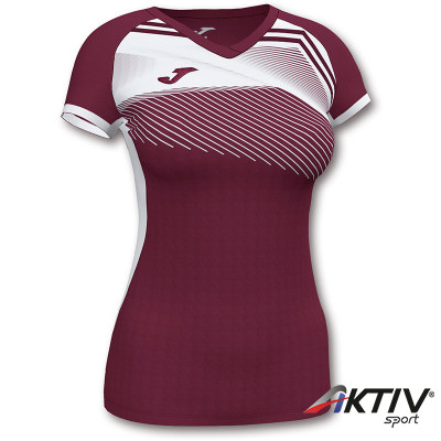 Röplabda mez Joma Supernova II női rövid ujjú burgundi piros-fehér XL