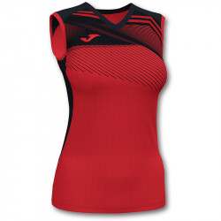 Röplabda mez Joma Supernova II női ujjatlan piros-fekete XL Röplabda mezek Joma