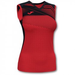 Röplabda mez Joma Supernova II női ujjatlan piros-fekete XL Röplabda mezek Joma