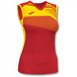 Röplabda mez Joma Supernova II női ujjatlan piros-sárga Röplabda mezek Joma