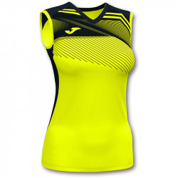 Röplabda mez Joma Supernova II női ujjatlan neon sárga-fekete XL Röplabda mezek Joma