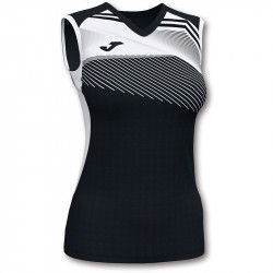 Röplabda mez Joma Supernova II női ujjatlan fekete-fehér XL Röplabda mezek Joma