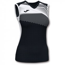 Röplabda mez Joma Supernova II női ujjatlan fekete-fehér XL Röplabda mezek Joma