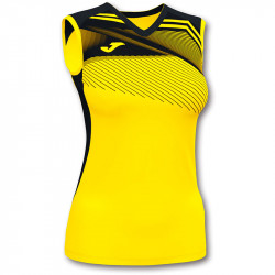 Röplabda mez Joma Supernova II női ujjatlan sárga-fekete XL Röplabda mezek Joma