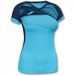 Röplabda mez Joma Supernova II női rövid ujjú türkizkék-sötétkék XL Röplabda mezek Joma