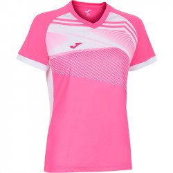 Röplabda mez Joma Supernova II női rövid ujjú rózsaszín-fehér XL Röplabda mezek Joma