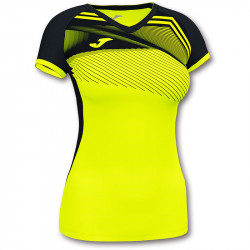 Röplabda mez Joma Supernova II női rövid ujjú sárga-fekete XL Röplabda mezek Joma
