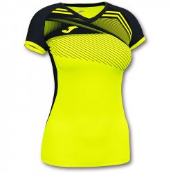 Röplabda mez Joma Supernova II női rövid ujjú sárga-fekete XL Röplabda mezek Joma