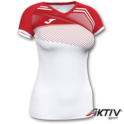Röplabda mez Joma Supernova II női rövid ujjú fehér-piros XL