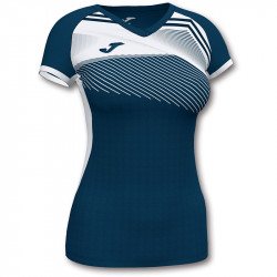 Röplabda mez Joma Supernova II női rövid ujjú sötétkék-fehér XL Röplabda mezek Joma