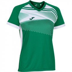 Röplabda mez Joma Supernova II női rövid ujjú zöld-fehér XL Röplabda mezek Joma