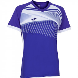 Röplabda mez Joma Supernova II női rövid ujjú lila-fehér XL Röplabda mezek Joma