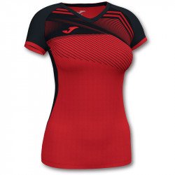 Röplabda mez Joma Supernova II női rövid ujjú piros-fekete XL Röplabda mezek Joma
