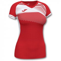 Röplabda mez Joma Supernova II női rövid ujjú piros-fehér XL Röplabda mezek Joma