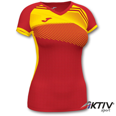 Röplabda mez Joma Supernova II női rövid ujjú piros-sárga XL