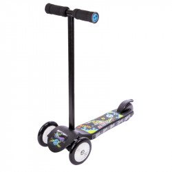 Háromkerekű roller Junior Twist fekete Sportszer